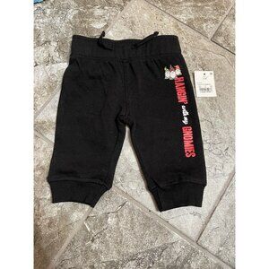 Well-Worn Gnomes 0-3 Months "Hanging Withy My Gnomes" Black Sweat Pants